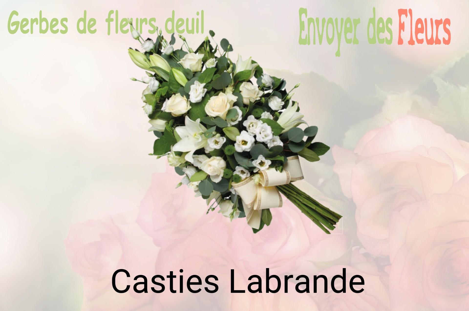 Gerbe de fleurs de deuil livrée à Casties-Labrande